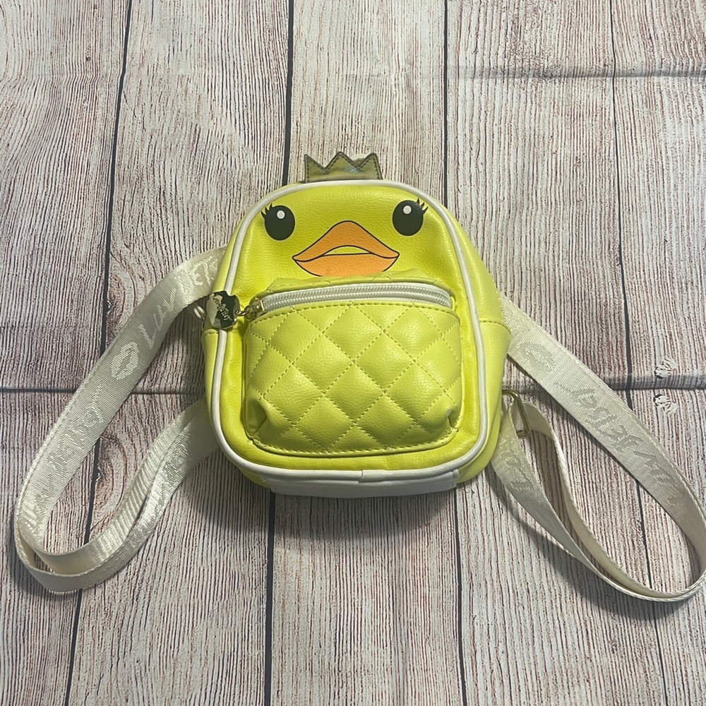 Luv Betsy by Betsy Johnson Yellow Duck Mini Backpack like new!